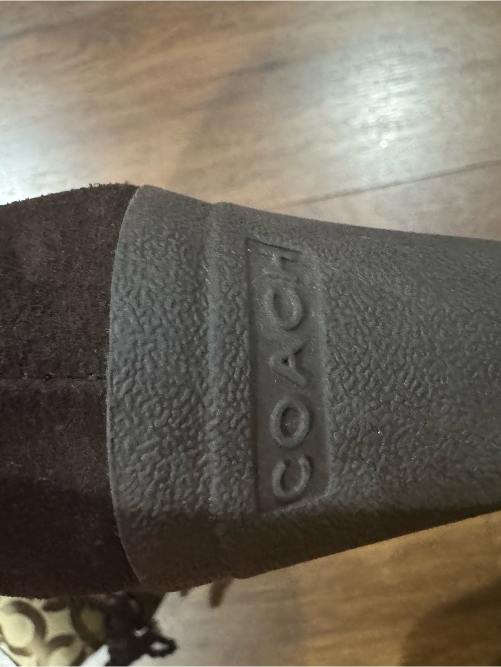 Coach Brown Signature Monogram Platform Lace-Up Boots - Picture 3 of 4